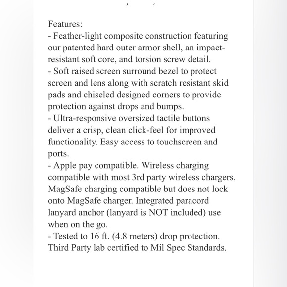 NIB - Under Armor Gear Pathfinder iPhone 13 Pro case - color -black - Picture 3 of 3